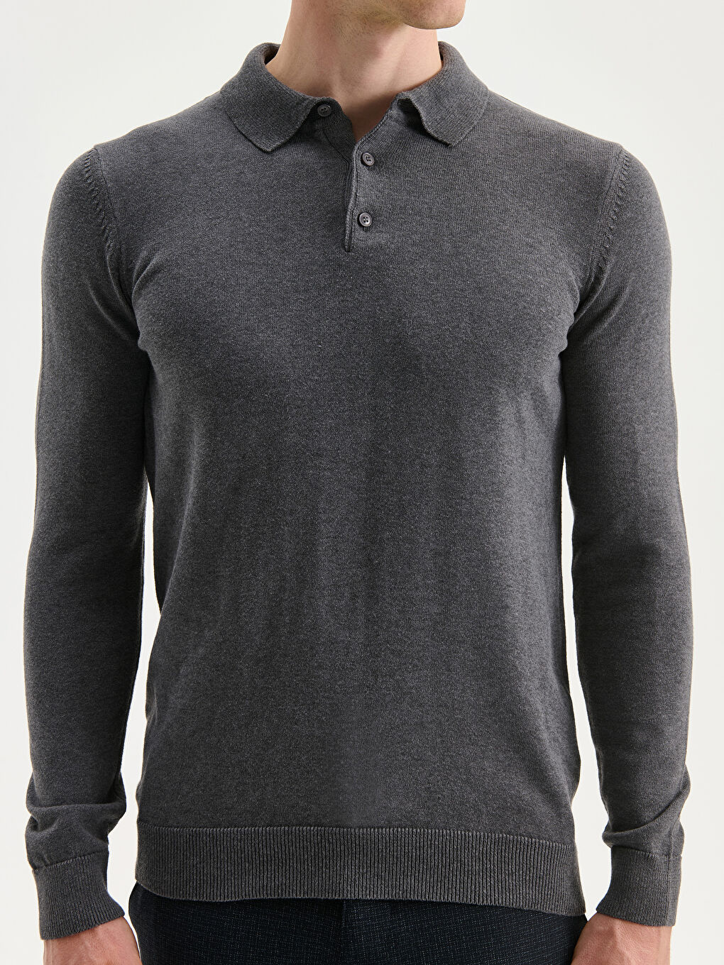 Polo Neck Knitwear Sweater-2