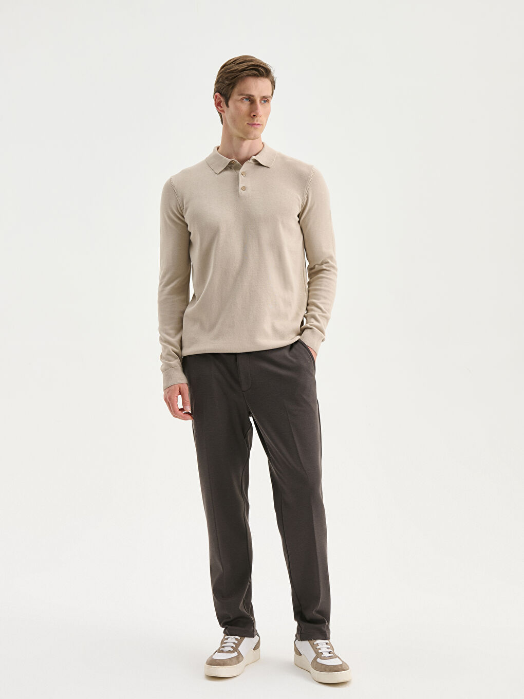 Polo Neck Knitwear Sweater-1