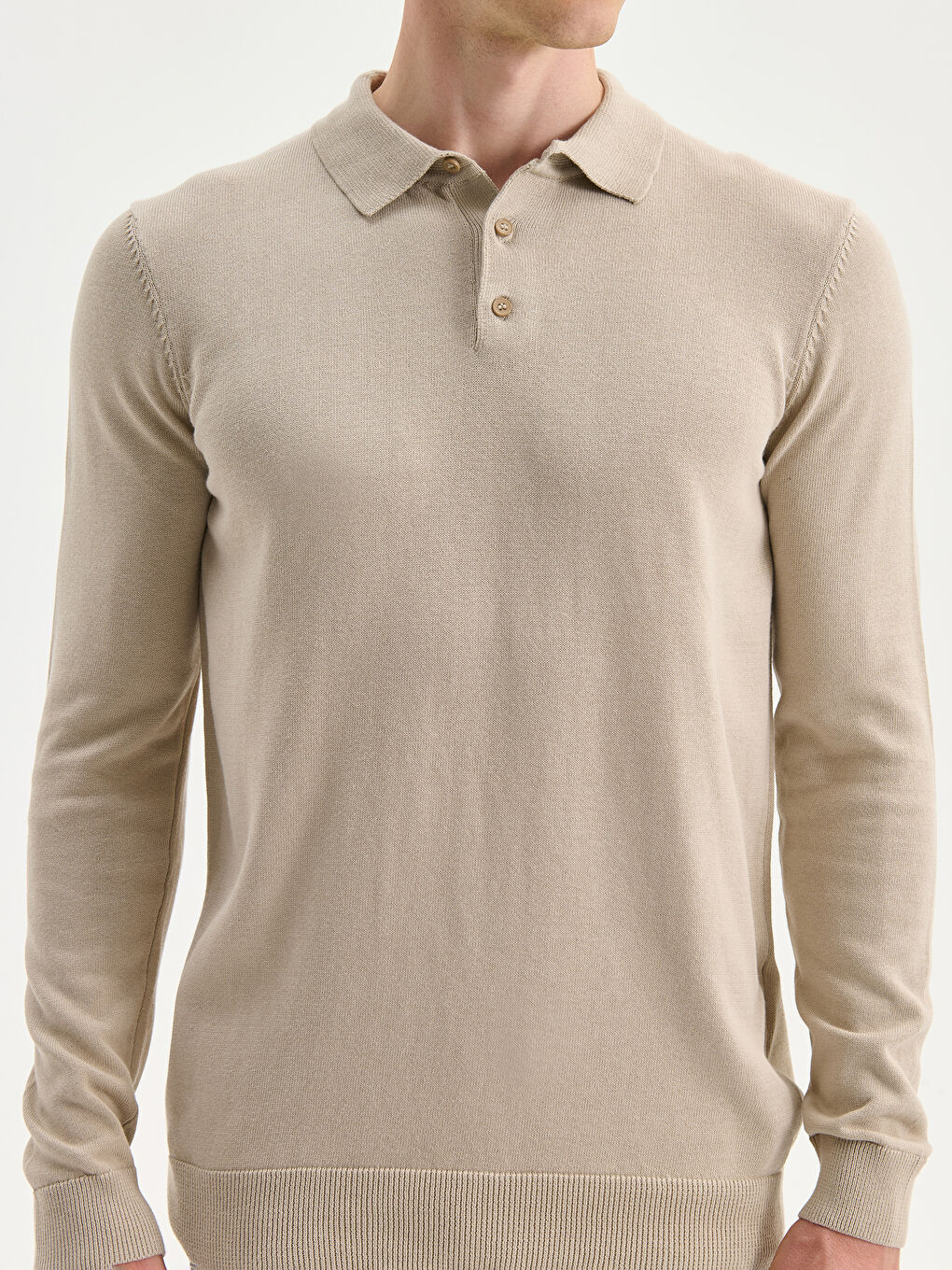 Polo Neck Knitwear Sweater-2