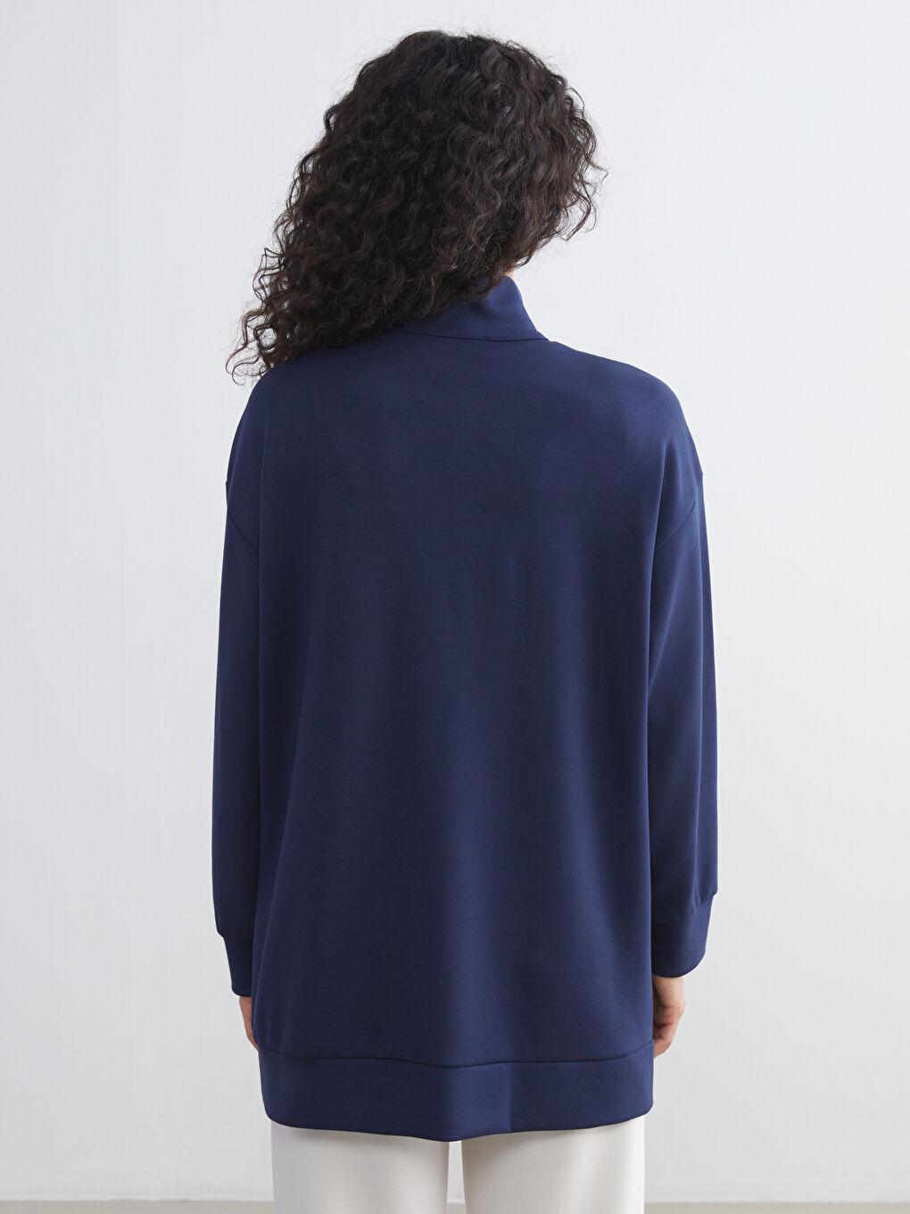 LCW Modest Funnel Neck Oversize Women's Sweatshirt Tunic -W5HJ82Z8-R43