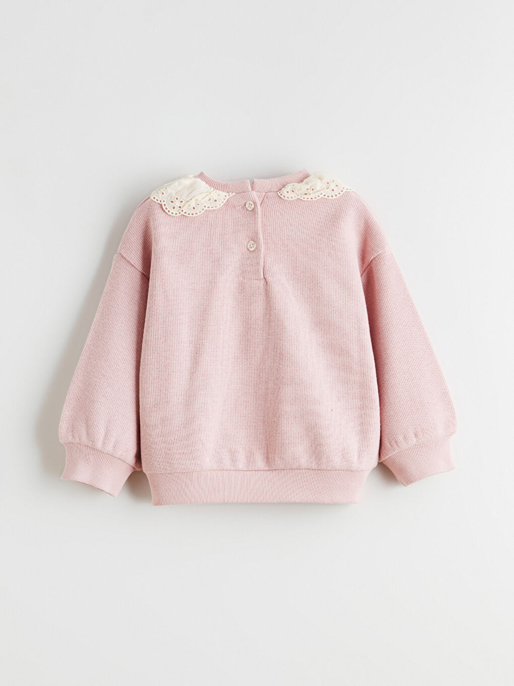 Peter Pan Collar Embroidered Girls' Sweatshirt-2