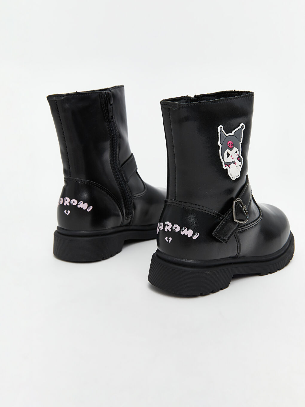 Малышки девочки Черный Ботинки-4