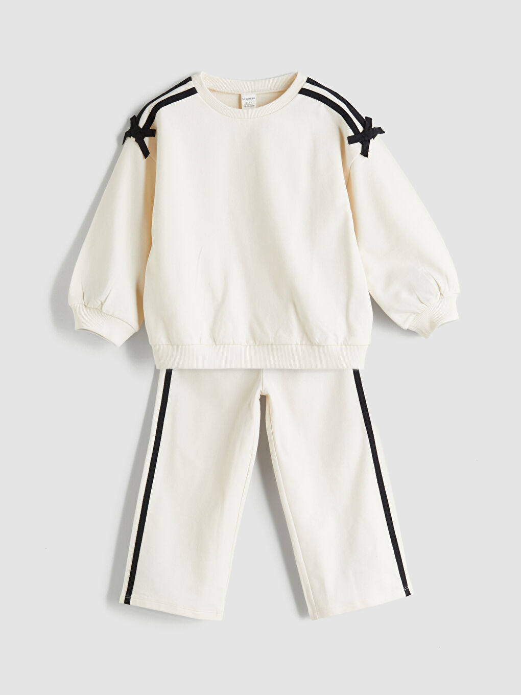 LCW Kids Crew Neck Girls' Tracksuit Set -W5HK54Z1-E7V