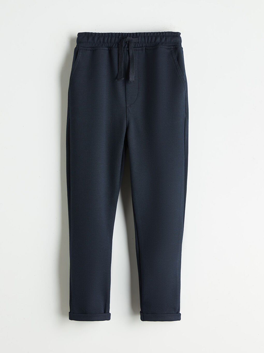 LCW ECO Boys' Textured Trousers with Elastic Waist -W5HK68Z4-CRP