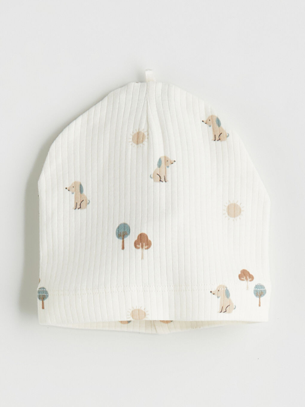 Ekru V Yaka Baskılı Erkek Bebek Hastane Çıkış Seti-4