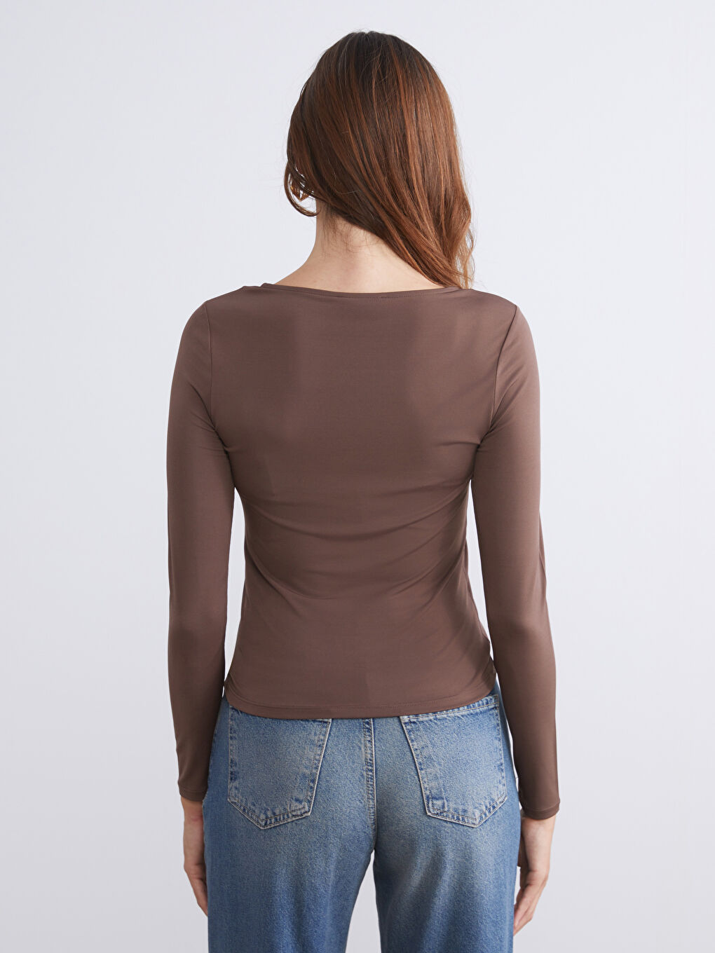 Crew Neck Ruched Women's T-Shirt-3