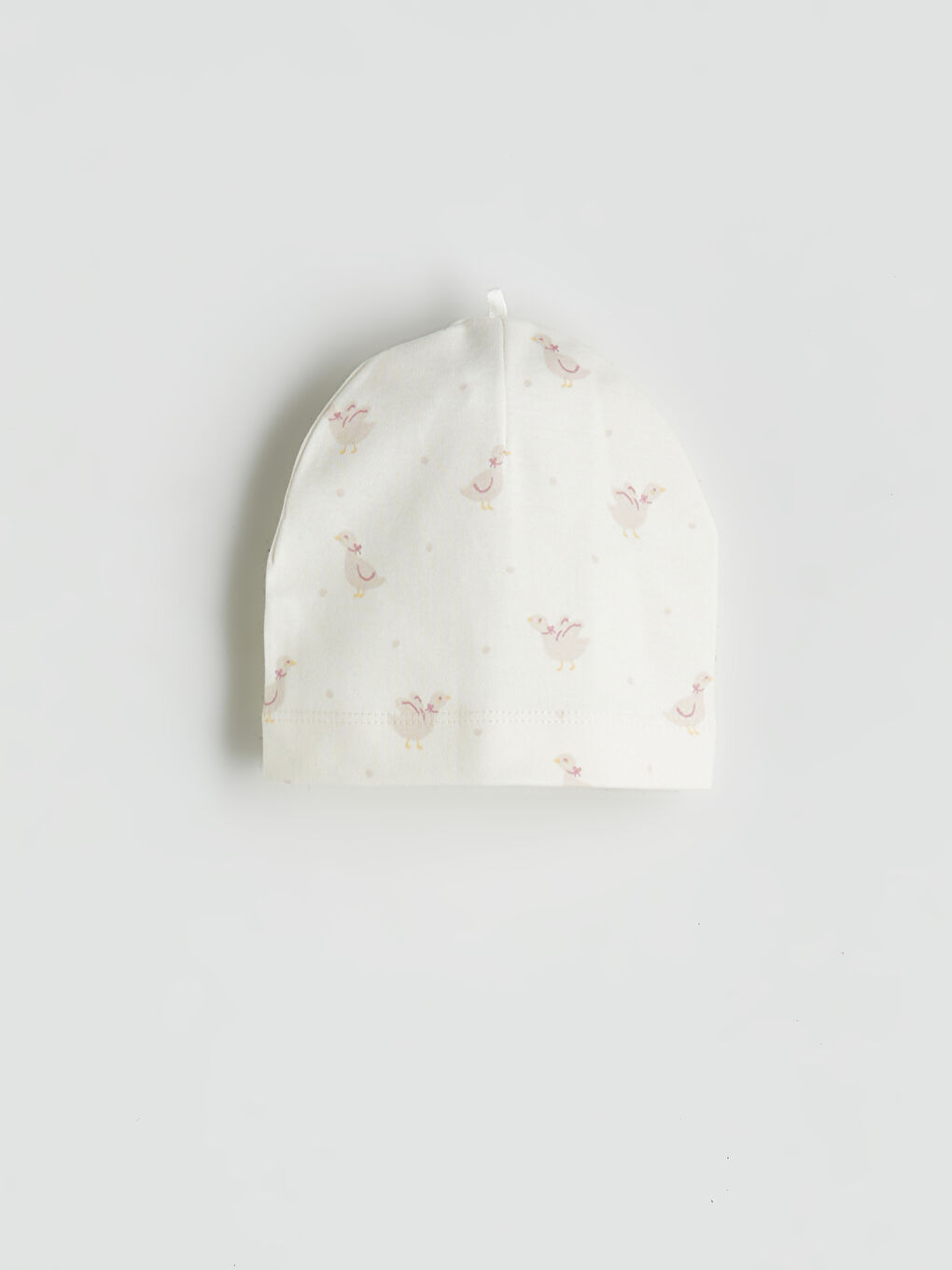 Ekru Baskılı Kız Bebek Tişört Pantolon ve Bere 3'lü-7