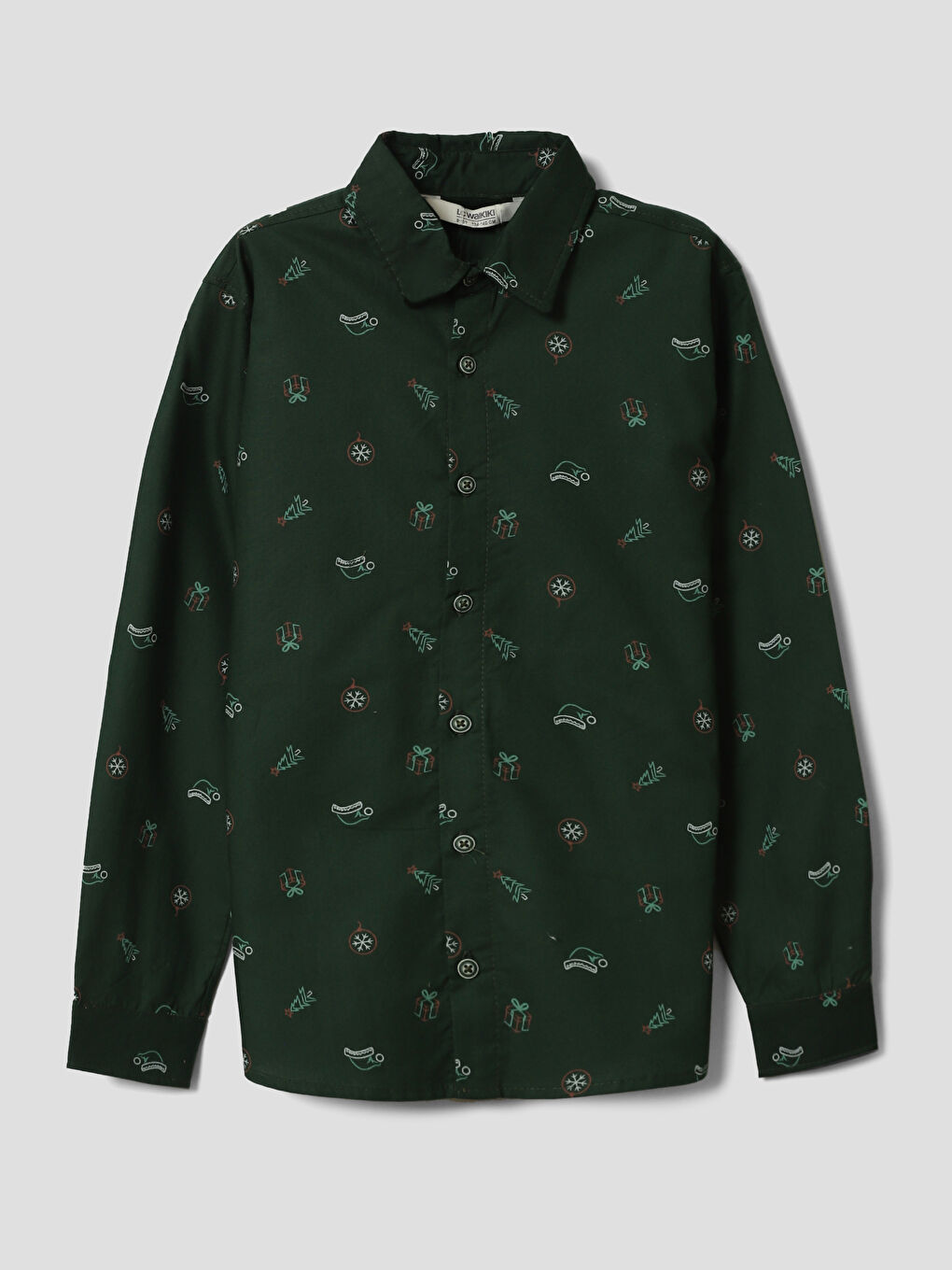 قميص للأولاد بأكمام طويلة منقوش