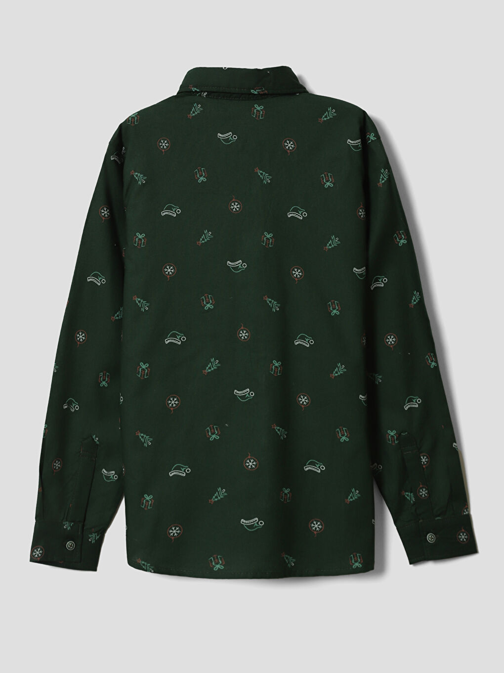 قميص للأولاد بأكمام طويلة منقوش-1