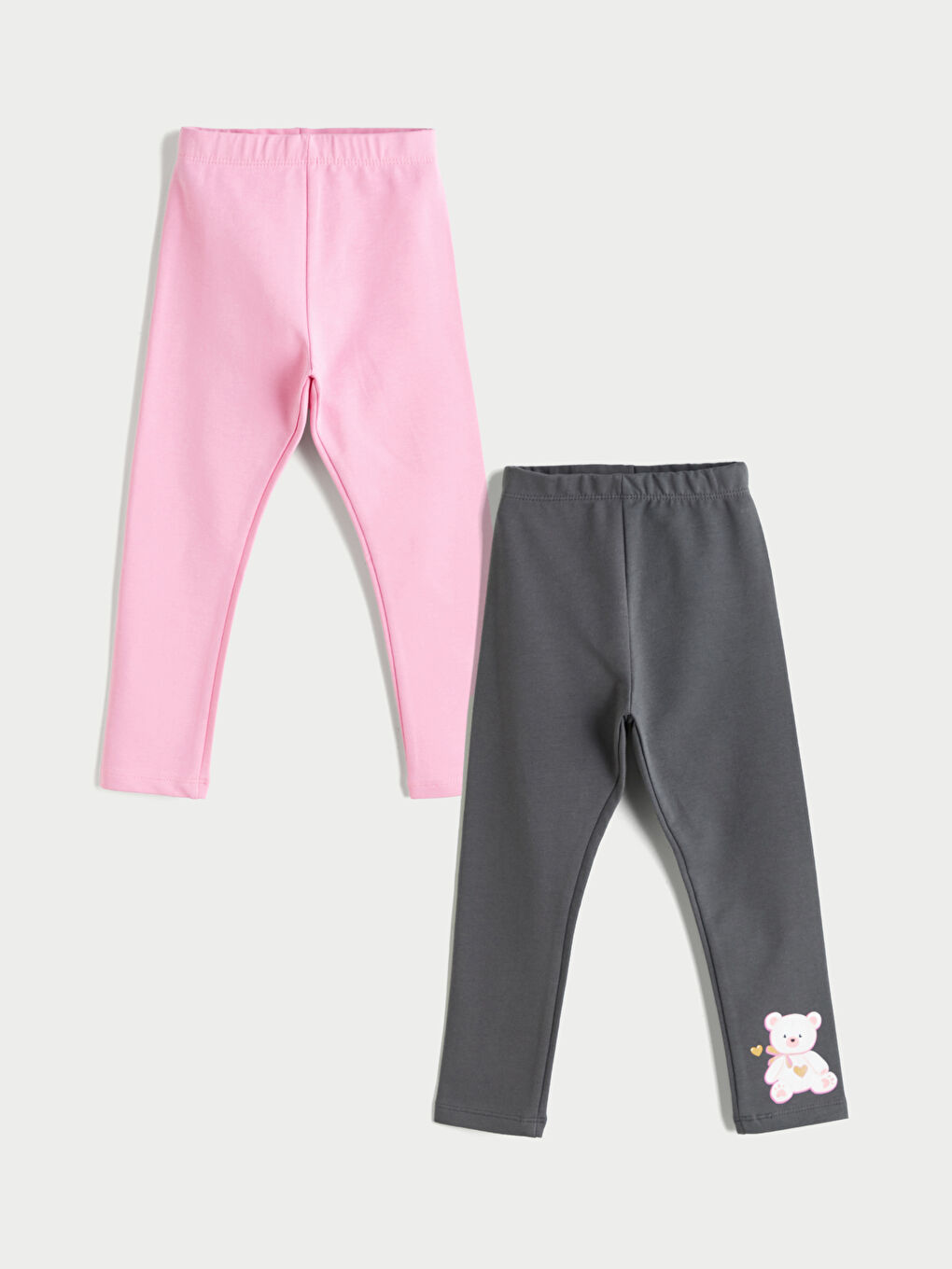 Elasticated Waist Girls' Leggings 2 Pack
