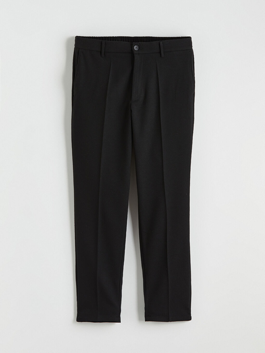 Siyah Standart Kalıp Erkek Pantolon-4