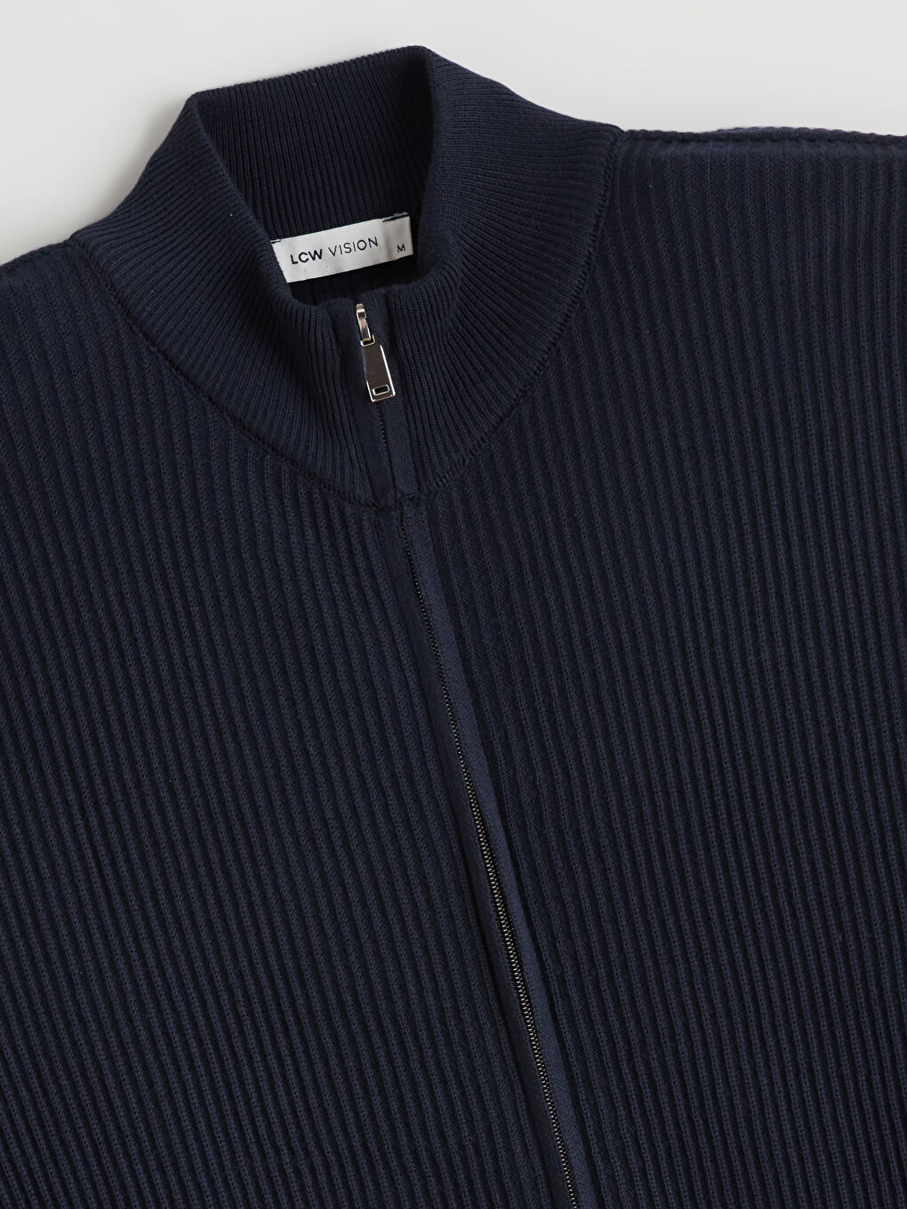 Lacivert Dik Yaka Erkek Hırka-5