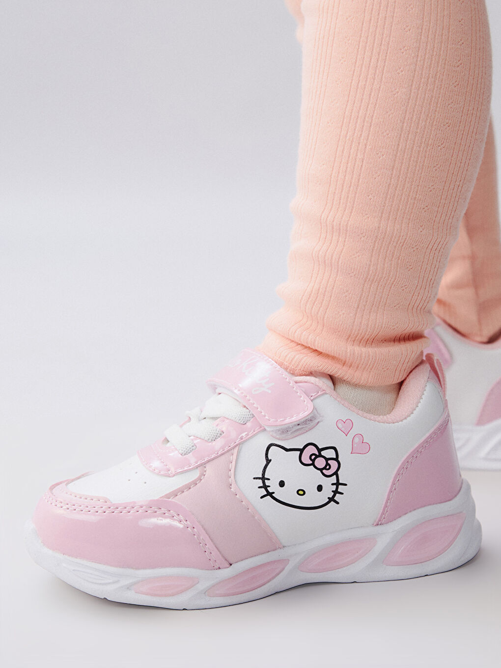 Pembe Hello Kitty Baskılı Kız Bebek Spor Ayakkabı-1