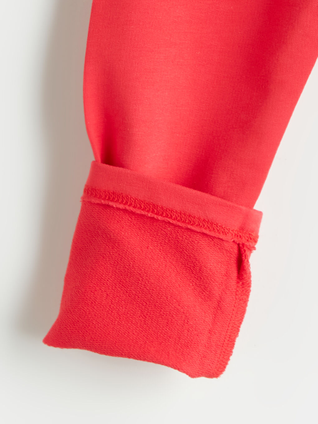 Kırmızı Beli Lastikli Baskılı Kız Çocuk Tayt-1