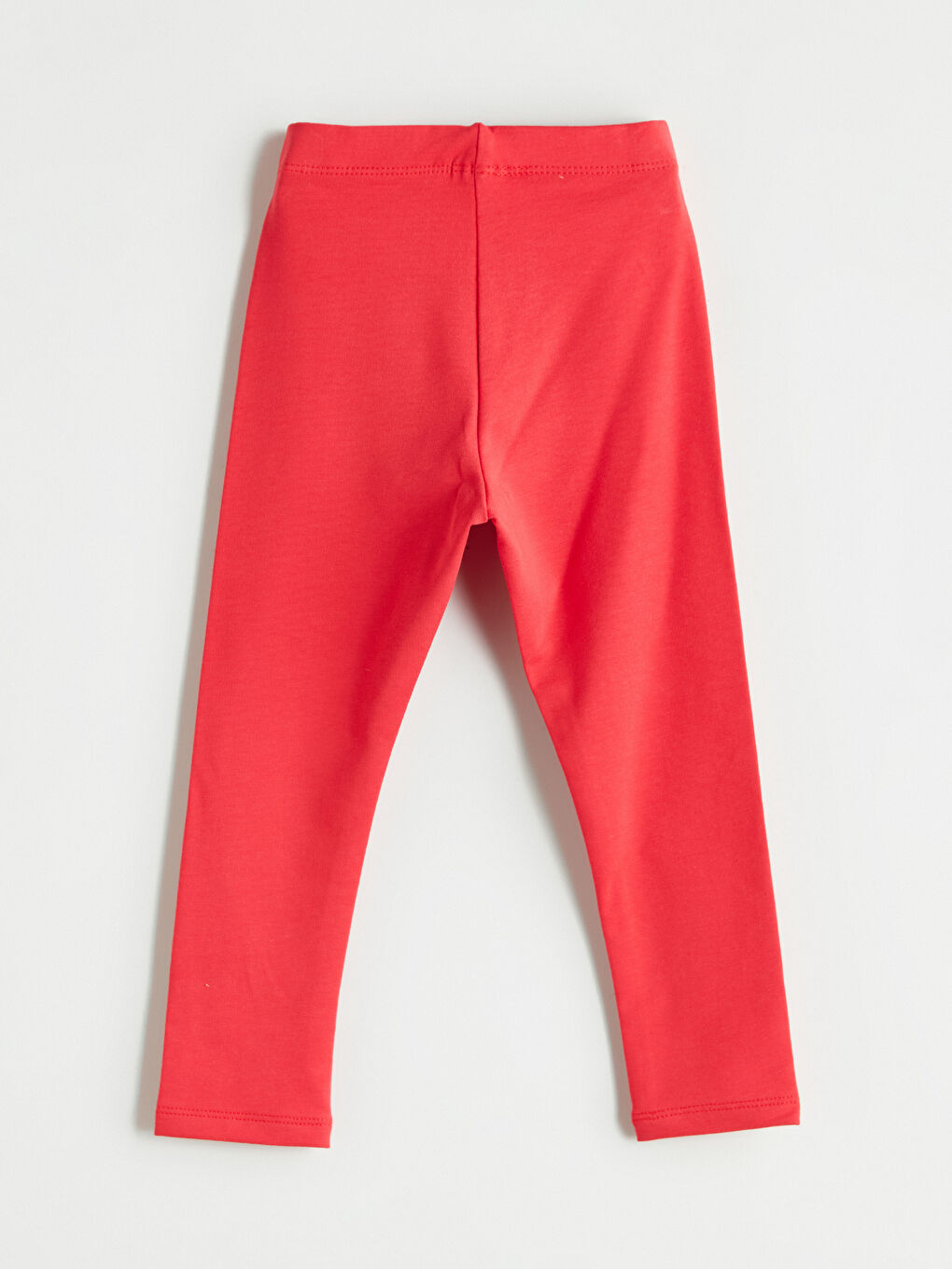 Kırmızı Beli Lastikli Baskılı Kız Çocuk Tayt-2