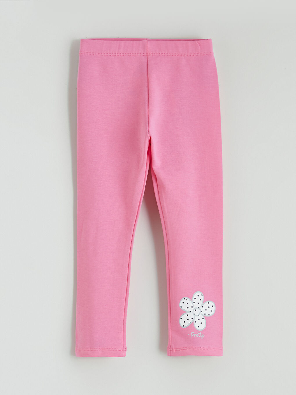 Леггинсы с эластичным поясом и принтом для девочек