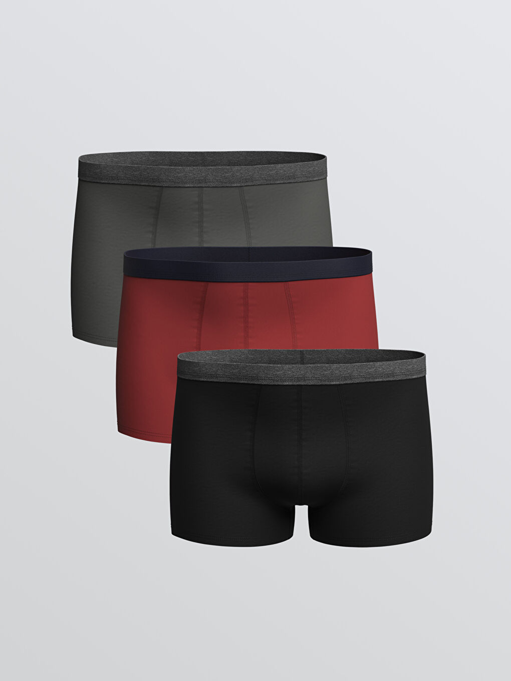 Karışık Standart Kalıp Pamuklu Esnek Erkek Boxer 3'lü