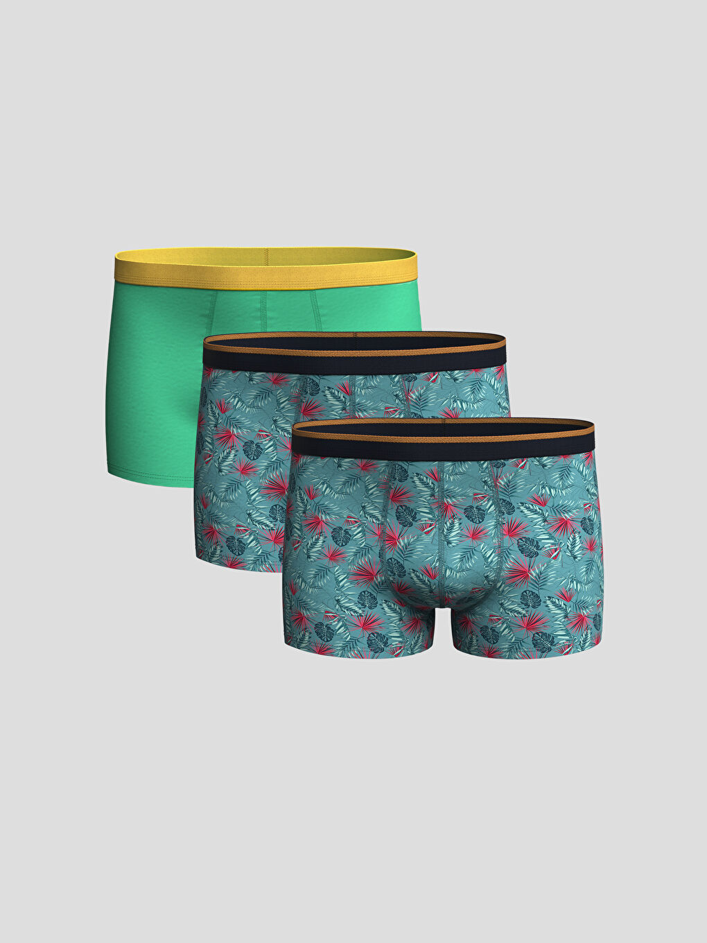 Karışık Standart Kalıp Pamuklu Esnek Erkek Boxer 3'lü