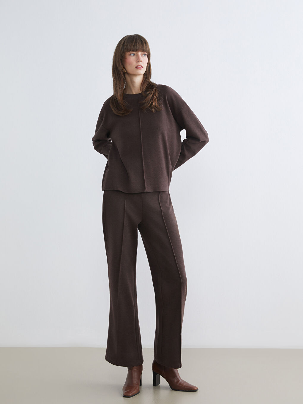 Woman BROWN Sweater-1