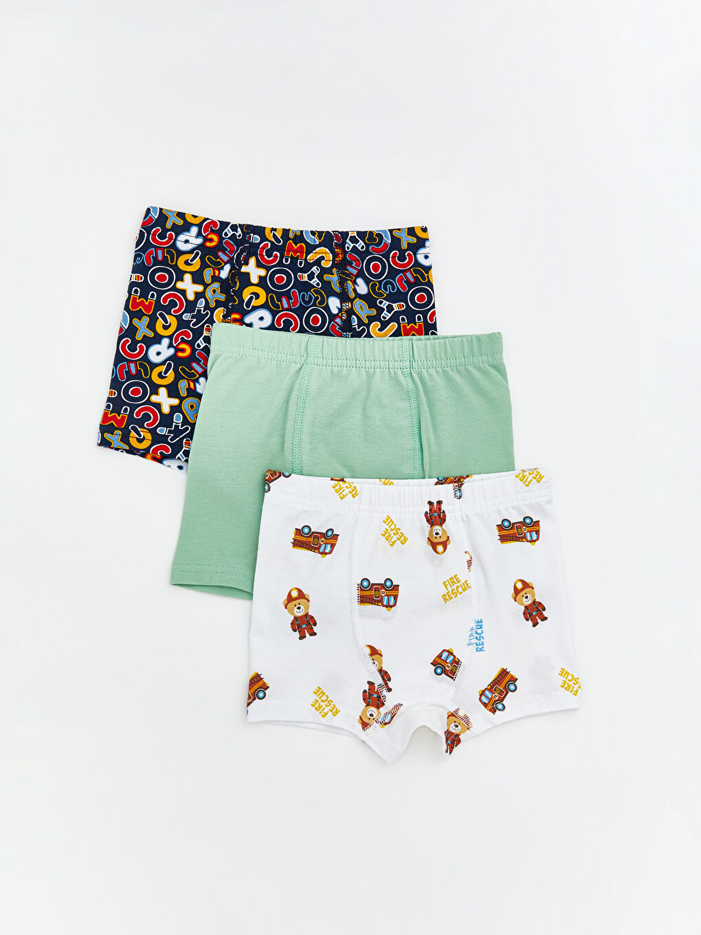 Karışık Baskılı Erkek Çocuk Boxer 3'lü