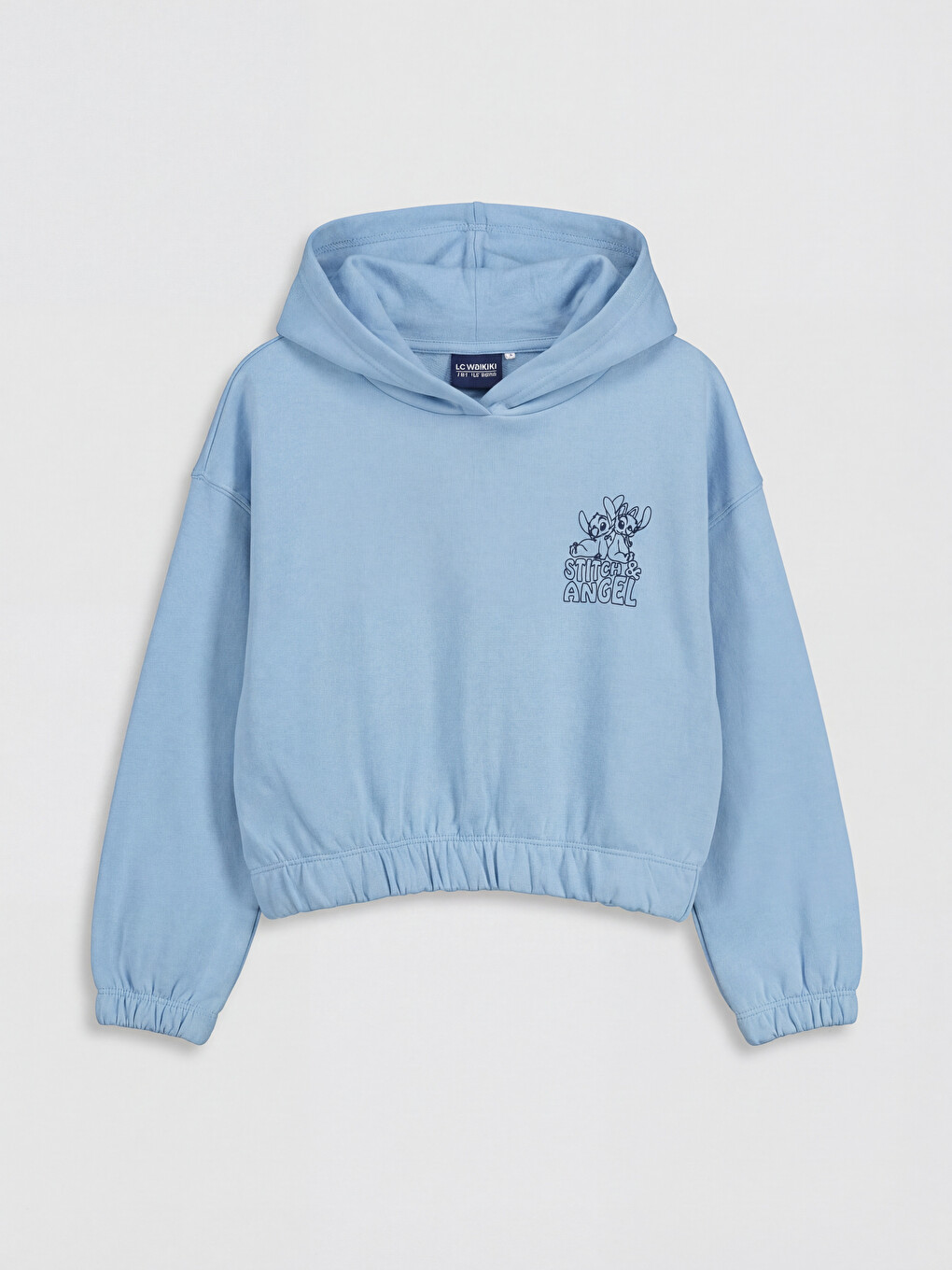 Stitch and Angel Printed Girls' Sweatshirt and Sweatpants Set-1