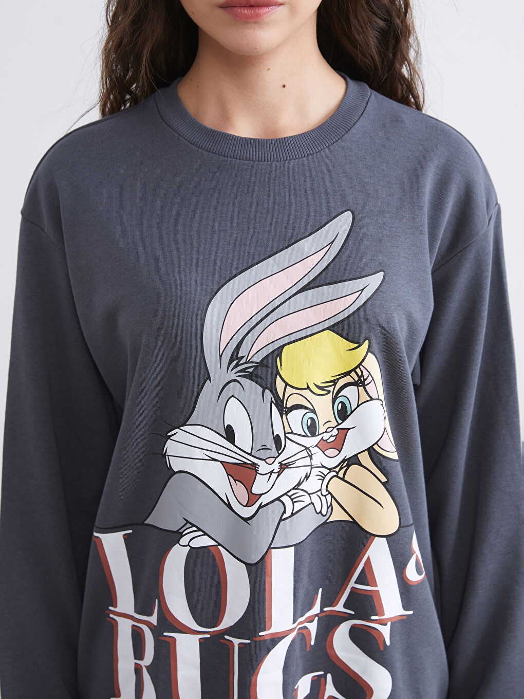 Bugs Bunny Printed Women's Thick Sweatshirt-2