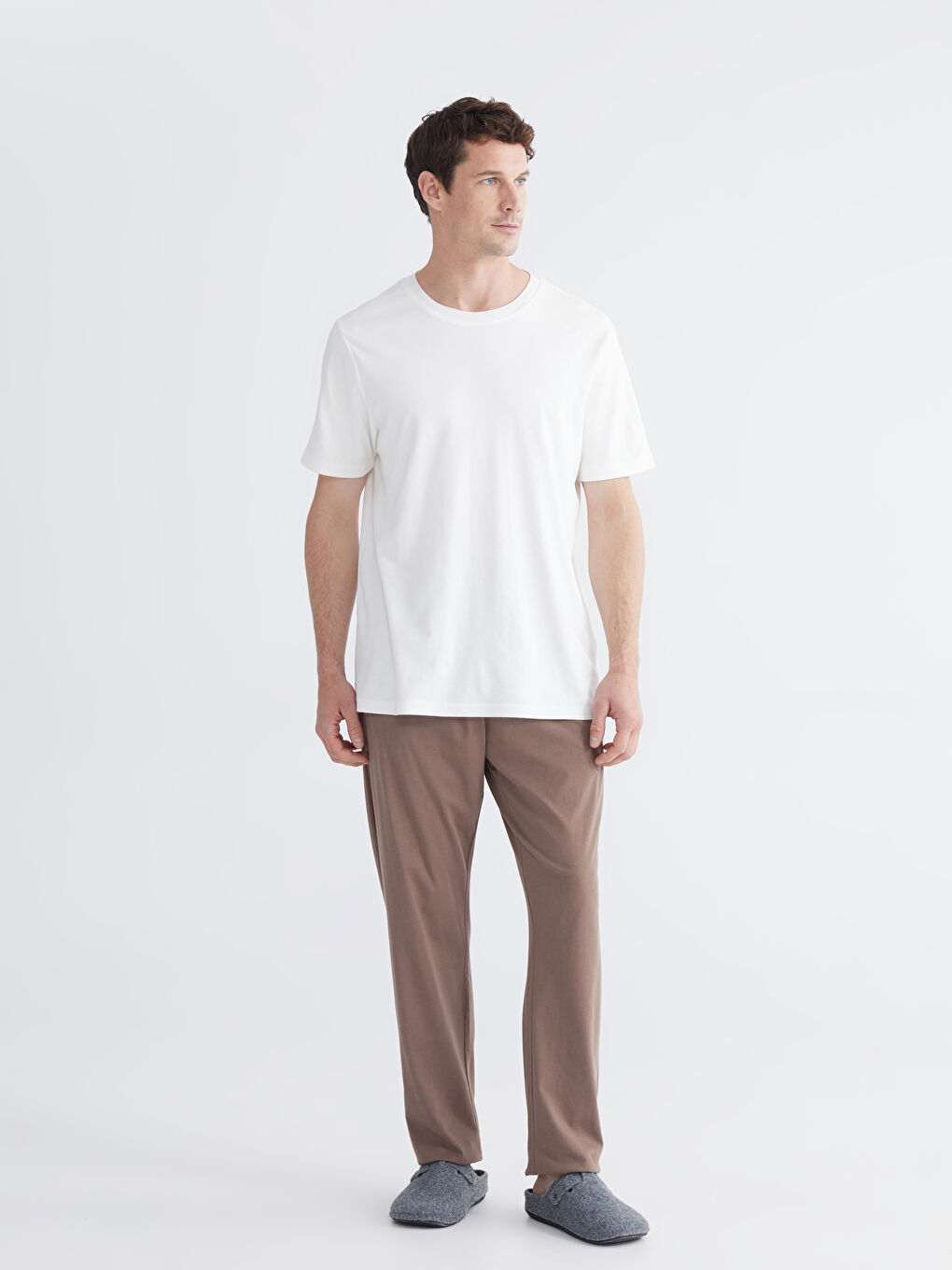 Antrasit Standart Kalıp Erkek Pijama Alt