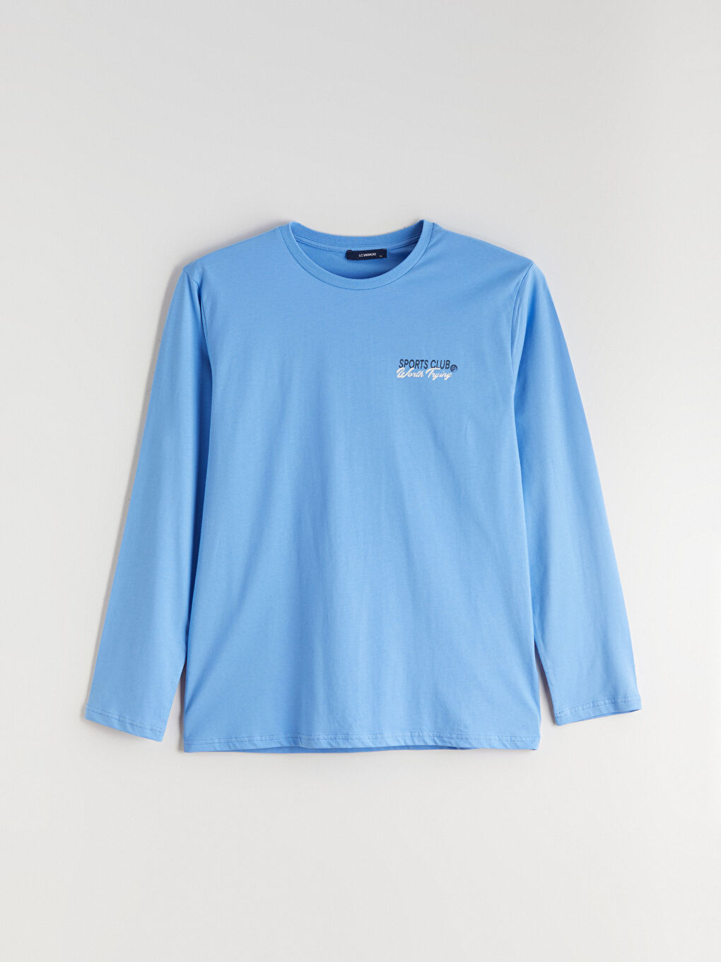 Mavi Bisiklet Yaka Baskılı Erkek Pijama Üst-4