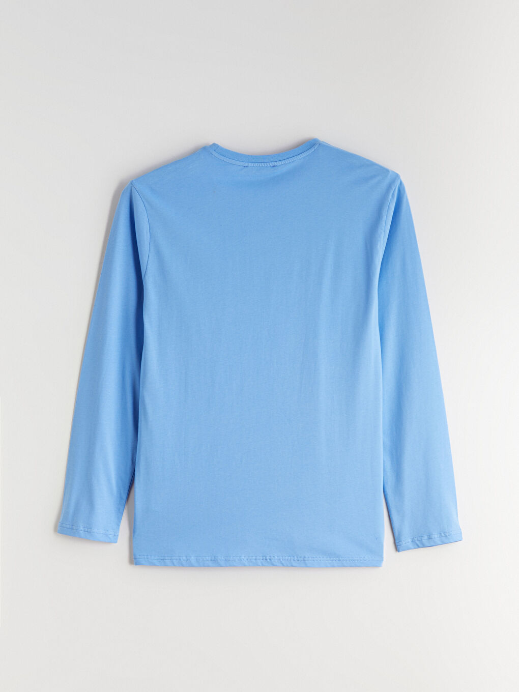 Mavi Bisiklet Yaka Baskılı Erkek Pijama Üst-5