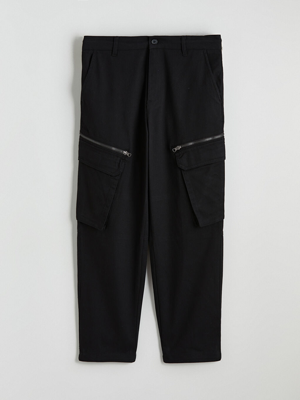 Standard Fit Twill Men's Cargo Trousers-4