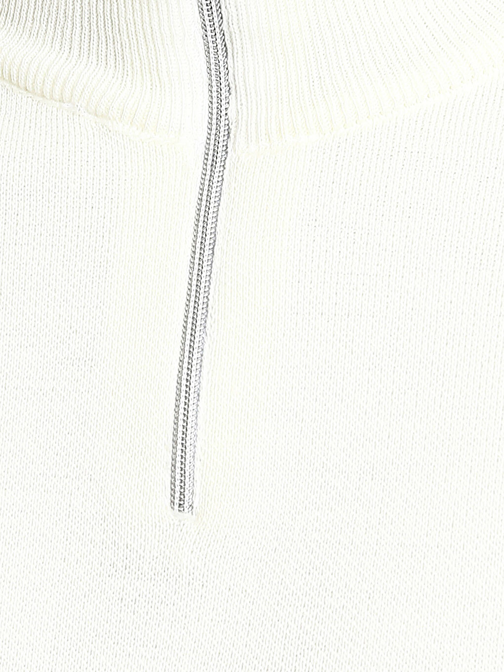 كنزة صوفية بسحاب وياقة قمعية للرجال-2