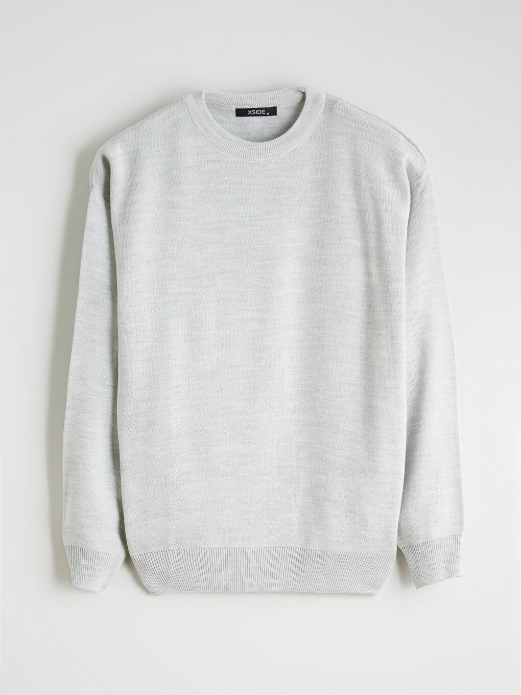 بلوفر تريكو كم طويل بياقة دائرية للرجال-4