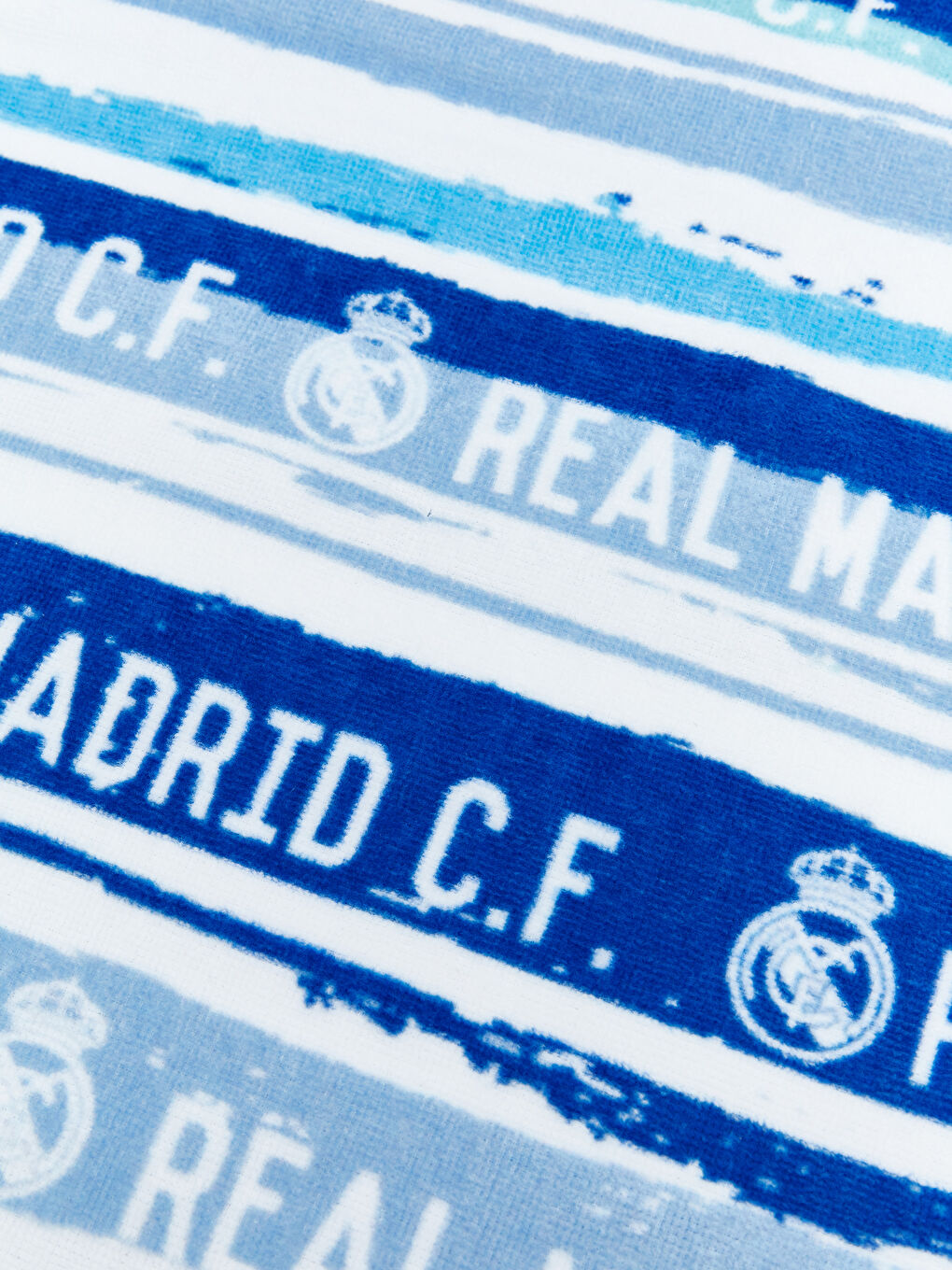 Mavi Real Madrid Baskılı Erkek Plaj Havlusu 70x150 cm-2