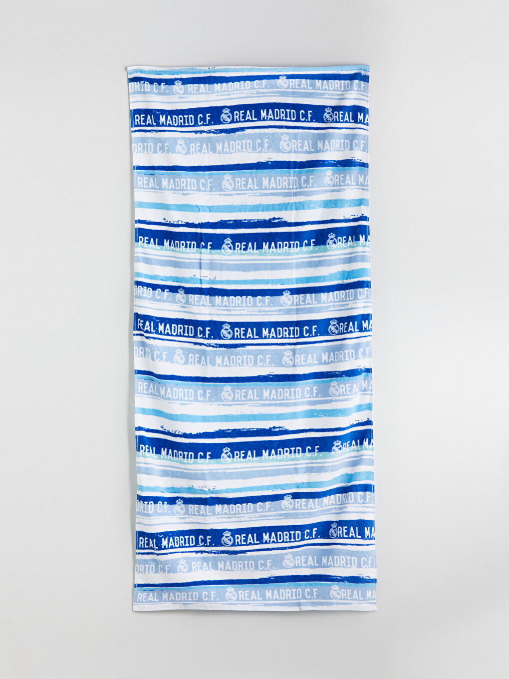 Mavi Real Madrid Baskılı Erkek Plaj Havlusu 70x150 cm