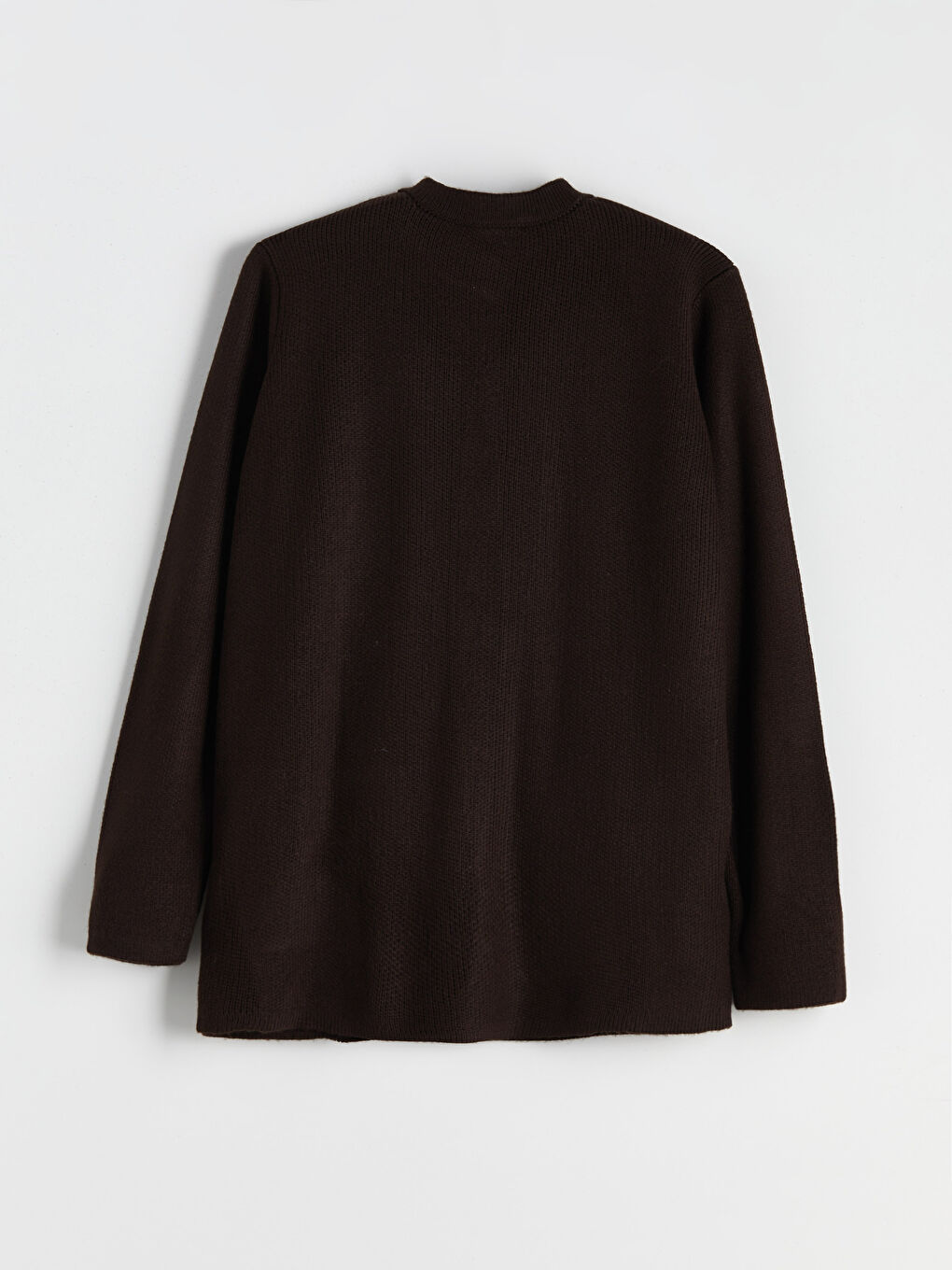 Kahverengi Bisiklet Yaka Kadın Triko Hırka-5