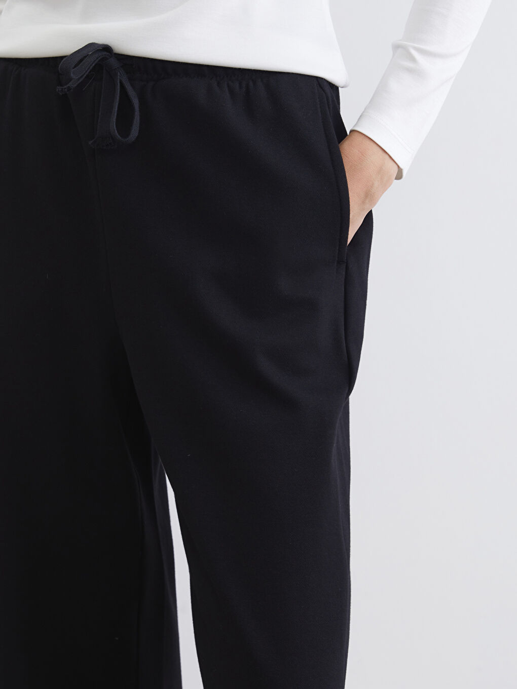 Pantaloni de jogging pentru femei cu talie elastică-2