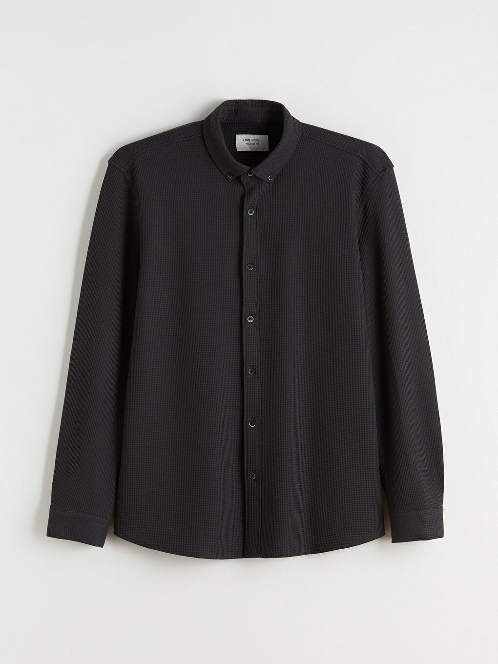 Antrasit Regular Fit Uzun Kollu Erkek Gömlek-4