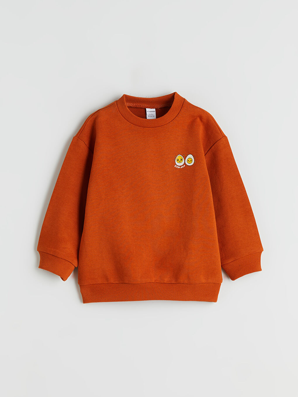 Turuncu Bisiklet Yaka Erkek Çocuk Sweatshirt ve Eşofman Alt-1