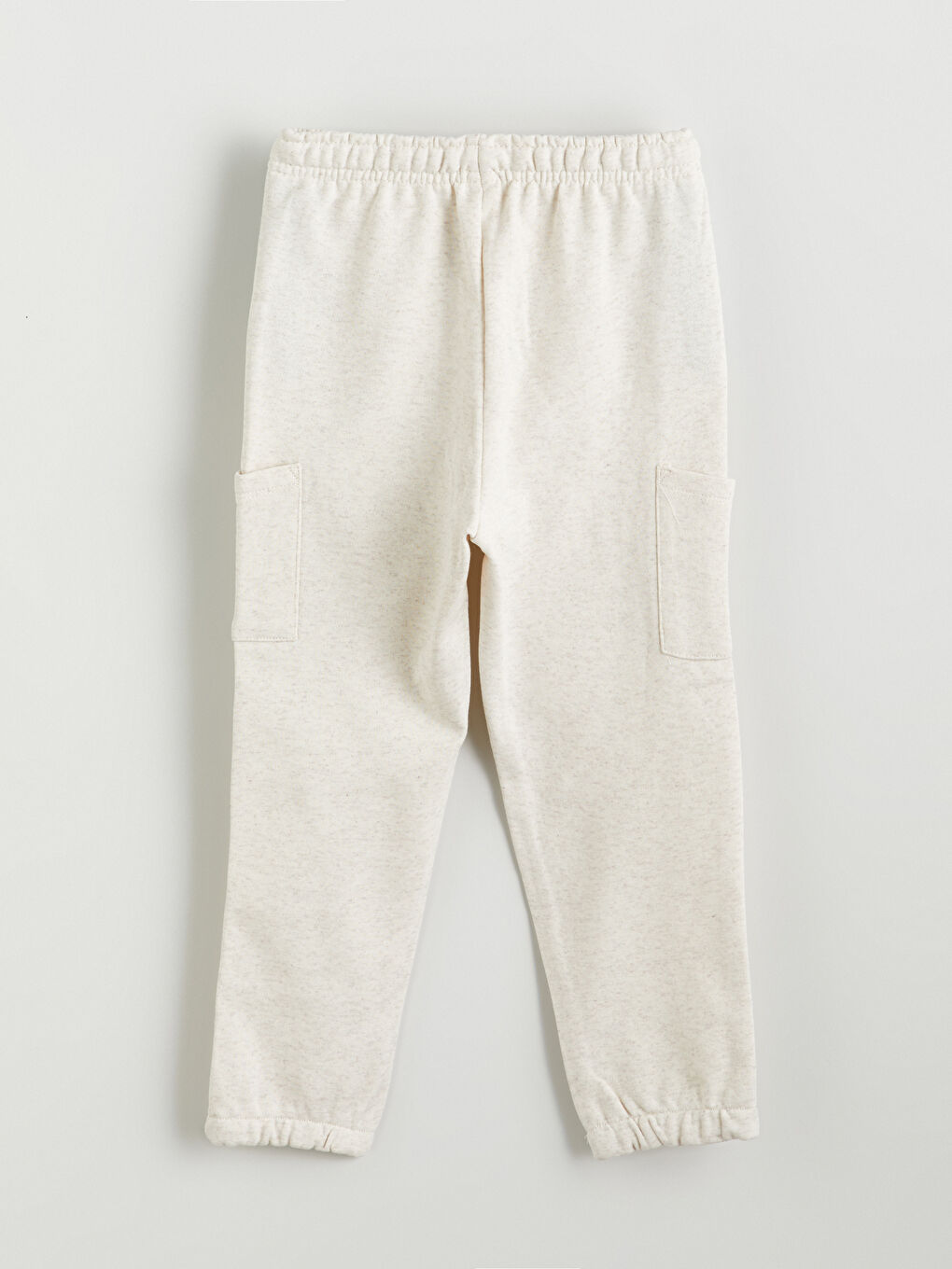 Ekru Beli Lastikli Basic Erkek Çocuk Jogger Eşofman Altı-2