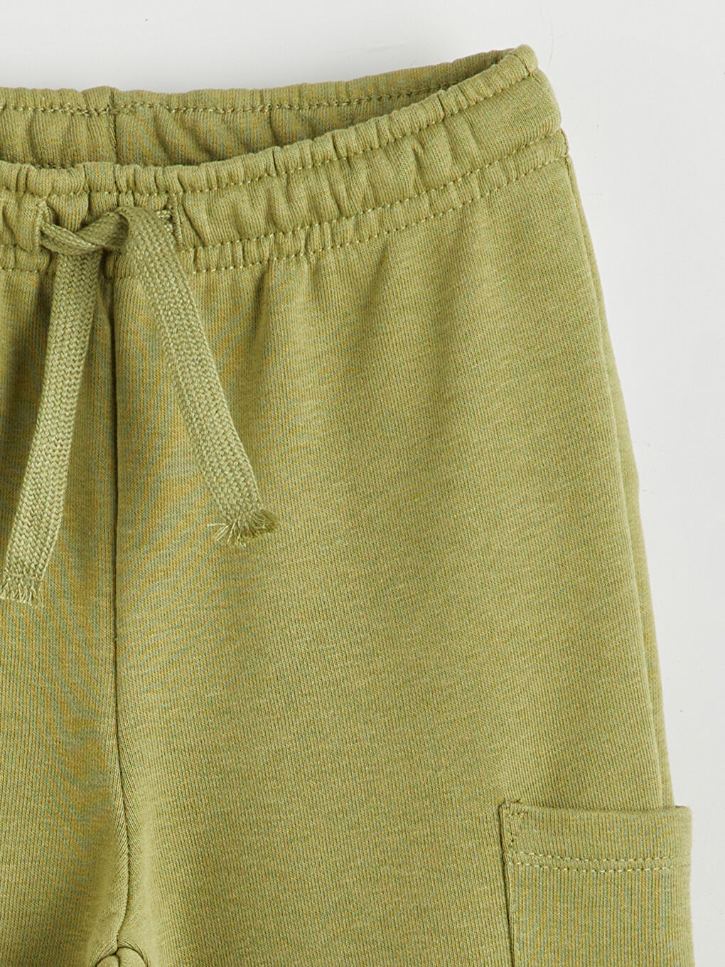 Yeşil Beli Lastikli Basic Erkek Çocuk Jogger Eşofman Altı-1