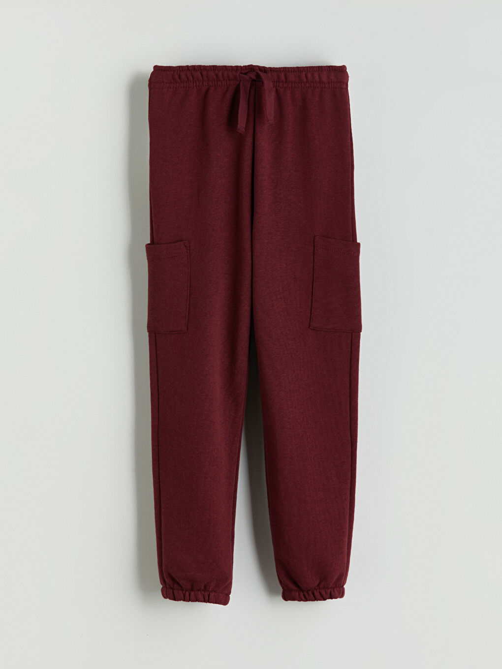 Bordo Beli Lastikli Basic Erkek Çocuk Jogger Eşofman Altı
