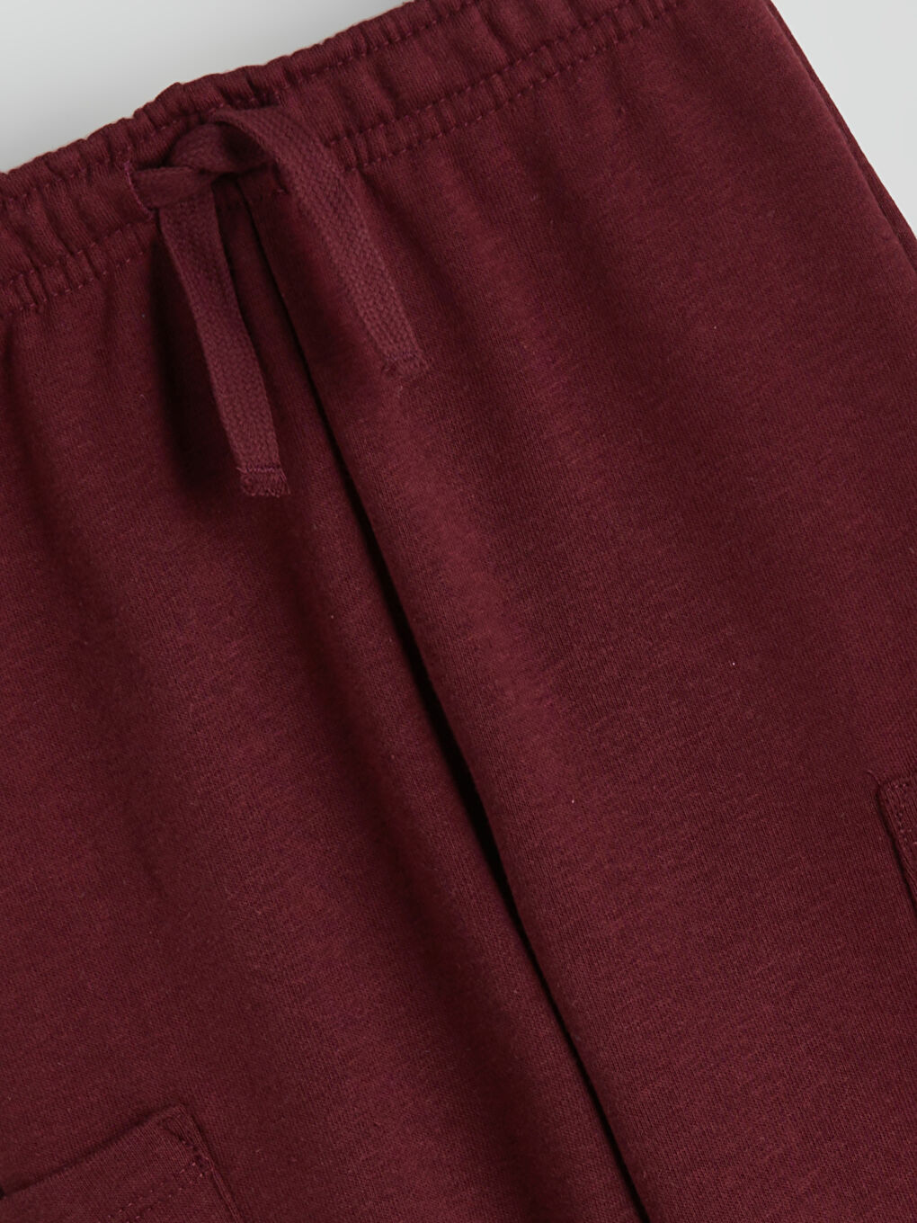 Bordo Beli Lastikli Basic Erkek Çocuk Jogger Eşofman Altı-1
