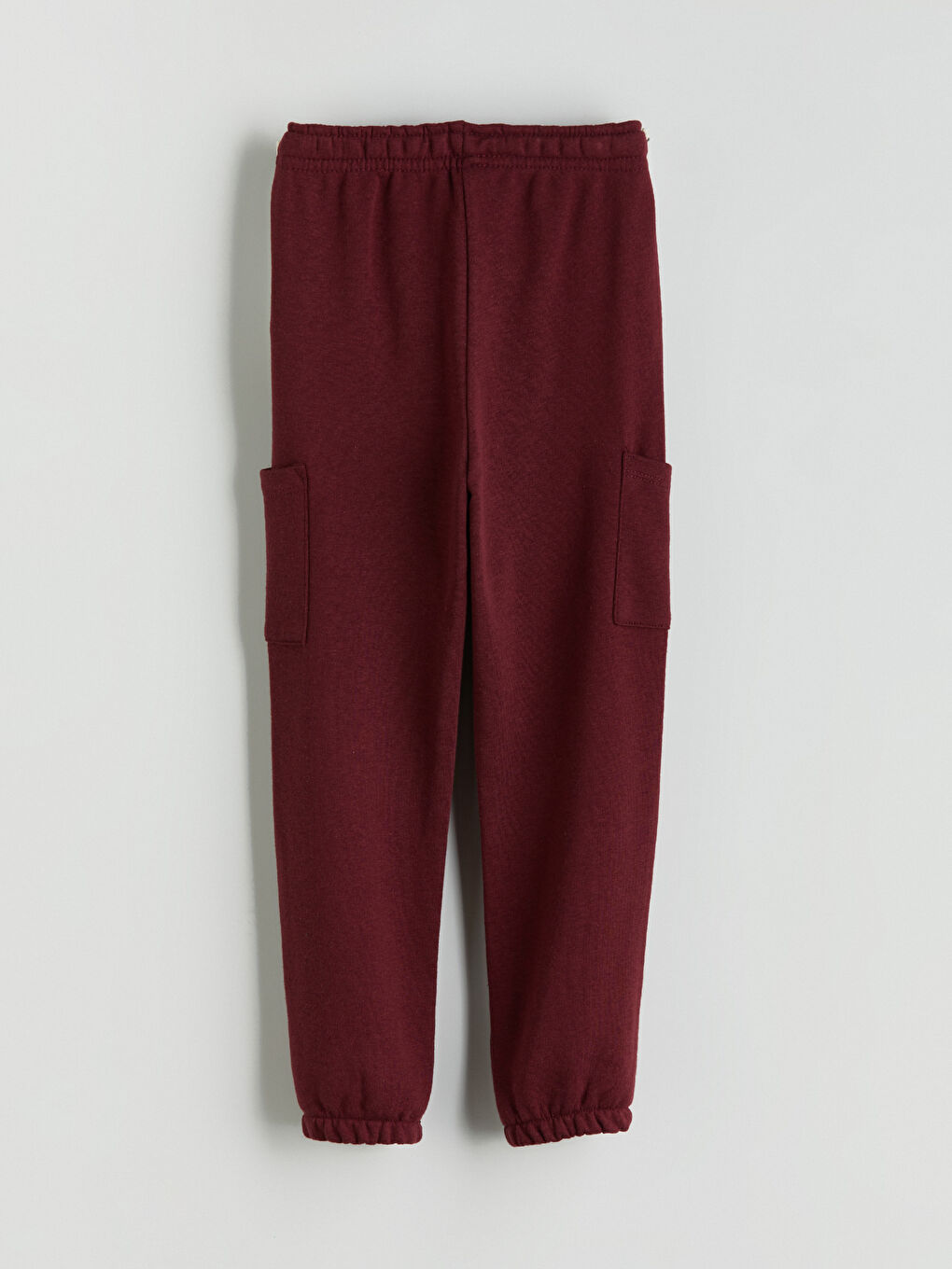 Bordo Beli Lastikli Basic Erkek Çocuk Jogger Eşofman Altı-2