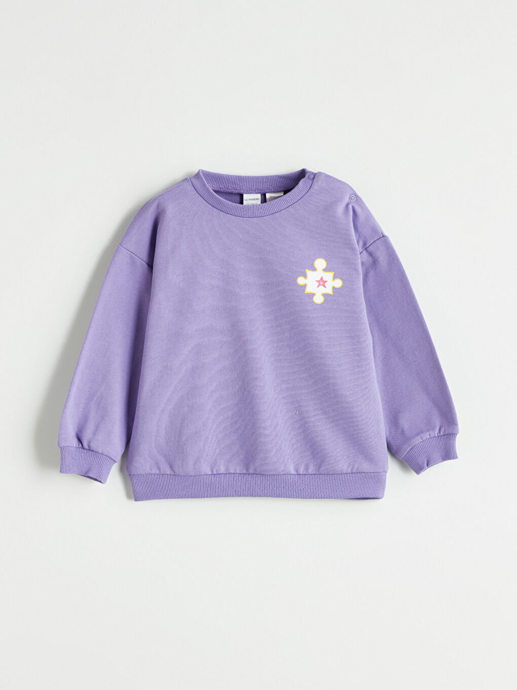 Crew Neck Printed Baby Girls' Pyjama Set-1