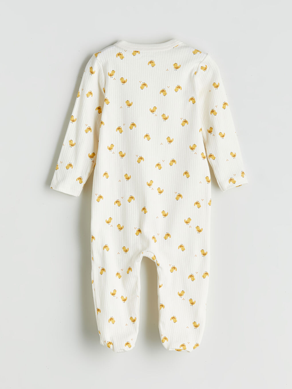 Ekru V Yaka Baskılı Kız Bebek Hastane Seti 2'li-3