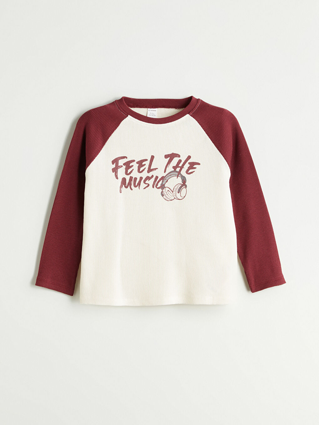 Bej Bisiklet Yaka Baskılı Erkek Çocuk Tişört