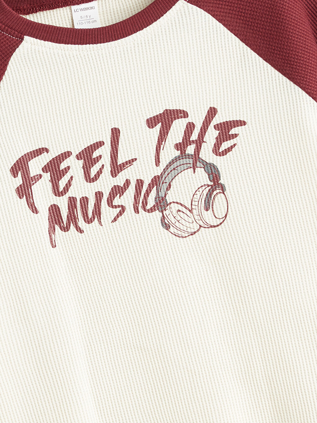 Bej Bisiklet Yaka Baskılı Erkek Çocuk Tişört-1