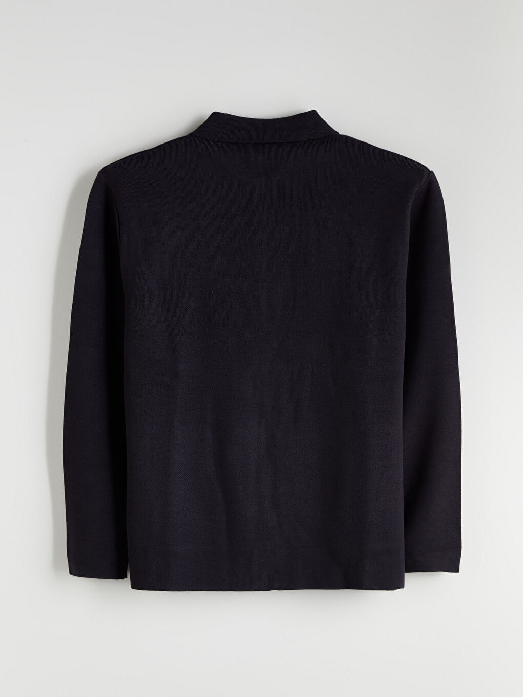 Lacivert Polo Yaka Erkek Triko Hırka-5