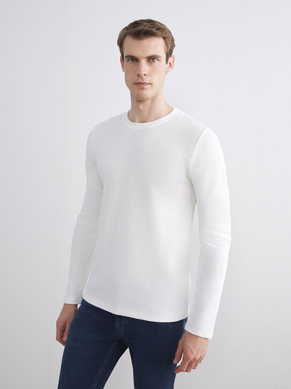 Crew Neck Long Sleeve Men's T-Shirt