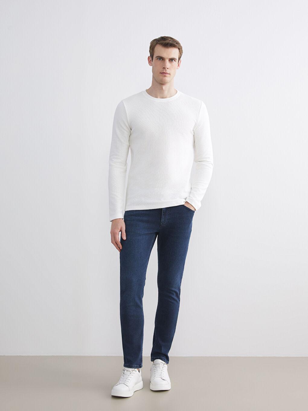 Crew Neck Long Sleeve Men's T-Shirt-1